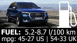 2024 Audi Q7 50 TDI highway city fuel consumption economy l/100 km mpg range 210 kW MHEV 286 HP