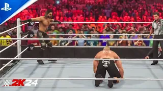 WWE2K24 - Brock Lesnar vs Roman Reigns Wrestlemania 31 - Seth  Cash in MITB - Gameplay Concept