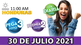 Sorteo 11 AM Resultado Loto Honduras, La Diaria, Pega 3, Premia 2, Viernes 30 de julio 2021 |✅🥇🔥💰