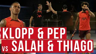 Klopp & Pep Lijnders vs Mo Salah & Thiago in padel challenge