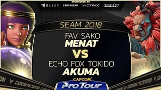 FAV Sako (Menat) vs Echo Fox Tokido (Akuma) - SEA Major 2018 - Asia Regional Final - CPT 2018