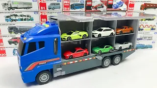 13 Type Tomica Cars ! Tomica opening and put in big Okatazuke convoy (red color of fire)