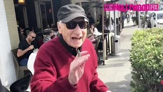 Mel Brooks Signs Autographs For Fans While Leaving Lunch With Friends In Beverly Hills 3.6.20