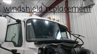 windshield replacement and annual DOT inspection#trucking#otr#windshield#owneroperator