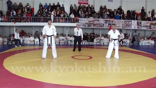 Artsrun Misakyan. Kyokushin Karate Armenian Open Championship (1/8, 80kg+) 08.11.2015