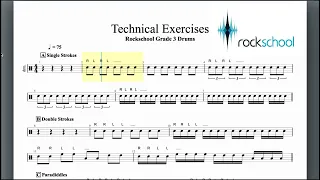 Technical Exercises Rockschool Grade 3 Drums