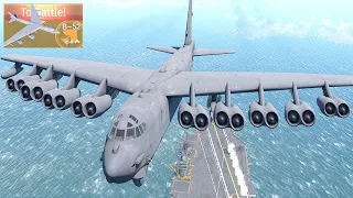 Landing Nuclear Bomber B-52 on Aircraft Carrier (War Thunder) ✈️