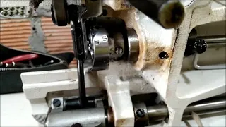 SE FRENO LA PLANA, gancho pegado maquina de coser industrial sewing machine aguja partida