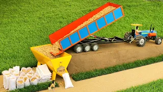 diy tractor trolley wheat loading new technology | science project | @MiniCreative1 |@sunfarming7533