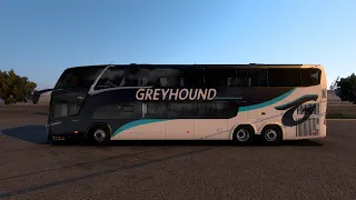 Bus trip with Greyhound Dreamliner l Volvo ATS Bus Mod 1.48