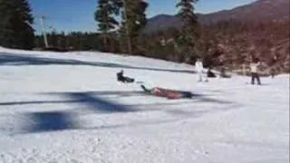 Snowboard Jump, fractured collarbone