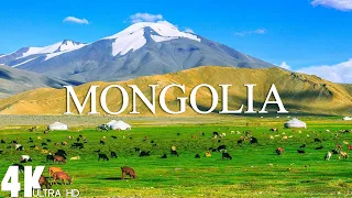 Bird's Eye View of MONGOLIA in 4K UHD :  Relaxation Film 4K ( beautiful places in the world 4k )