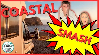 It was ALL HIS FAULT - he was DRIVING !! 😱   Port Erin, Isle of Man, stunning MOTORHOME park-up  🚐