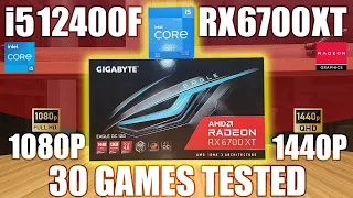 RX 6700 XT + i5 12400F | 30 in-game tool benchmarks | 1080p vs 1440p |