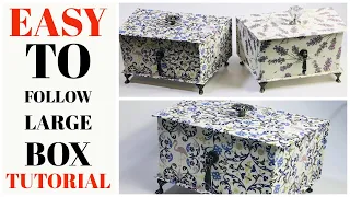 How To Make Your Own PAPER BOX With LID - A Great Gift BOX For Any Occasion. EASY BOX TUTORIAL!