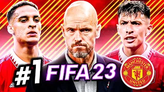 ERIK TEN HAG REBUILD BEGINS HERE | FIFA 23 Manchester United Career Mode EP1 (FIFA 23 PC GAMEPLAY)