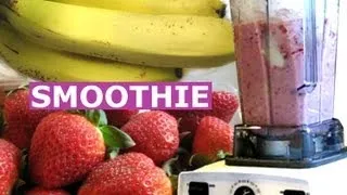 How to make Strawberry Banana Smoothie - Healthy Milkshake Drink - Smoothie Recipes - HomeyCircle