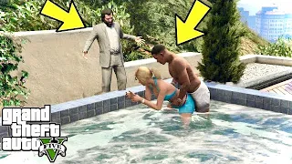 What Do Franklin And Tracey Do In The Pool In GTA 5? (Michael Caught Them)