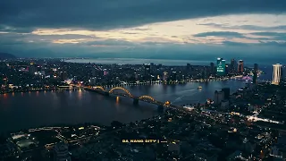 Dragon Bridge in Da Nang city - Flycam Cầu Rồng Đà Nẵng về đêm | DJI Mavic 2 Pro