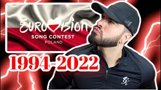 🇵🇱 ALL Poland Songs Eurovision Songs 1994-2022 *REACTION*