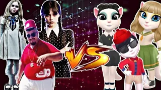 My Talking Angela 2 🤠😎 Wednesday Addams Vs M3gan Doll Vs Enid Sinclair Vs Harley Quinn 🤗😍 New Game l