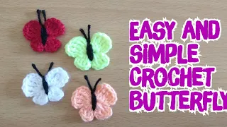 Very easy and simple crochet butterfly .DlY Crochet Tutorial