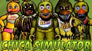 PLAYING AS ALL CHICA ANIMATRONICS | FNaF Chica Simulator (Five Nights at Freddy's) Gameplay Part 1