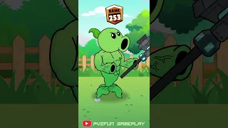 Help Peashooter Level Up Rank To Beat Zombies Team | PvZ Funny Animation 🤣🤣🤣 #shorts