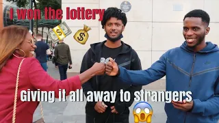 Giving away my lottery winnings to random strangers