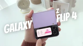 Samsung Galaxy Z Flip 4 Purple 💜 Aesthetic Unboxing + $250 GIVEAWAY | The Cutest Phone