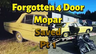 Forgotten Four Door Mopar Rescued! Can We Put It Back Together? (Resurrection Will It Run?)