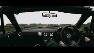 ITB Eunos Roadster B6 VS Honda Integra DC5 -  Wet Llandow Circuit [NA6CE ASMR POV] #miata #ロードスタ