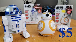 Star Wars Remote Control R2-D2 & BB-8 From 5 Below Unboxing & Review.