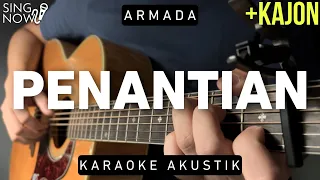 Penantian - Armada (Karaoke Akustik + Kajon)