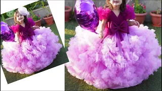 DIY Princess Style Frock Cutting & Stitching 1to2 Year Girl/ Baby Frock Cutting Stitching/ Ball Gown