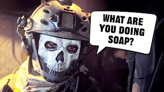 Ghost and Soap teasing each other in MODERN WARFARE 3