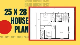 25 x 28 ghar ka naksha / 25 x 28 house plan / 700 sqft house