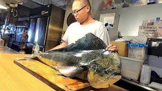 Monster Dolphin Fish Fillet Skills(MAHI MAHI FISH)  - Taiwanese Street Food鬼頭刀