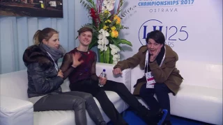 Carolina Kostner, Deniss Vasiljevs & Stephane Lambiel  -  2017 European Championships