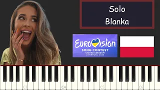 Blanka - Solo - Poland Eurovision 2023 - Piano Tutorial