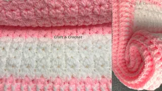 Easy crochet baby blanket/craft & crochet blanket pattern 4327