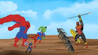 HULK, SPIDERMAN, IRON MAN, SUPERMAN vs Evolution of SPIDER BLACK PANTHER 2 | MARVEL MOVIE ANIMATION