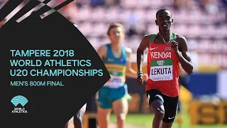 Men's 800m Final - World Athletics U20 Championships Tampere 2018