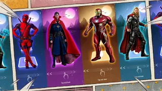 DC Marvel Tiles Hop, Deapool vs Doctor Strange vs IronMan vs Thor (Comics Version)