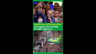 Lula speaks after beating far-right Bolsonaro #shorts