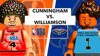 Cade Cunningham vs. Zion Williamson LEGO NBA Basketball Stop Motion