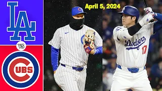 Los Angeles Dodgers Vs. Chicago Cubs Today April 5, 2024 | MLB Season Highlights 2024