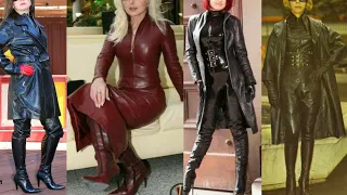 latex leather fabulous eye catching long power dresses for women and girls