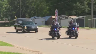 Funeral procession held for Dubach officer killed in US 167 crash