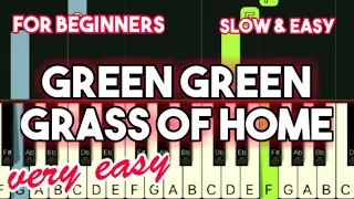 TOM JONES - GREEN GREEN GRASS OF HOME | SLOW & EASY PIANO TUTORIAL